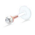 Bezel Set Gemstone Labrets Push-in LA-280